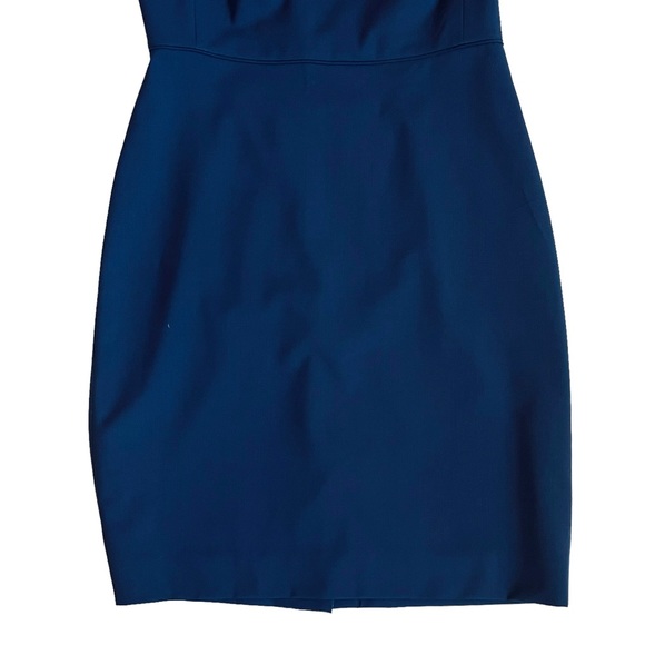 SOLD ❌ J. Crew Women’s Navy Blue Ruffle Trim Stretch Sleeveless Shift Dress 8 - Picture 9 of 12
